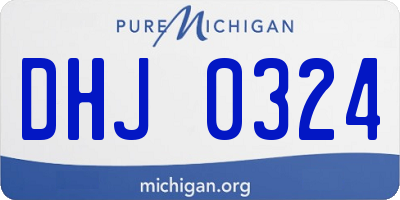 MI license plate DHJ0324