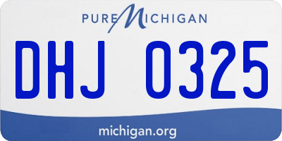 MI license plate DHJ0325