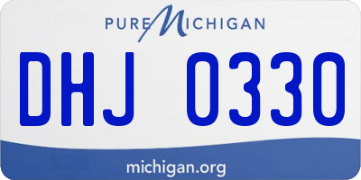 MI license plate DHJ0330