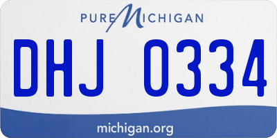 MI license plate DHJ0334