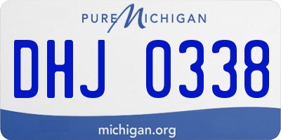 MI license plate DHJ0338