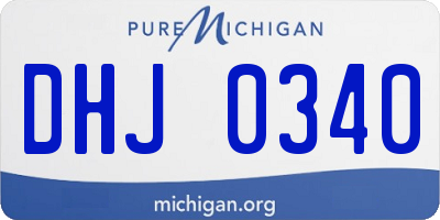MI license plate DHJ0340