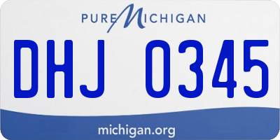 MI license plate DHJ0345