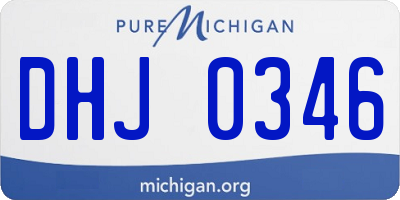 MI license plate DHJ0346
