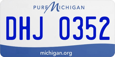 MI license plate DHJ0352