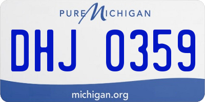 MI license plate DHJ0359