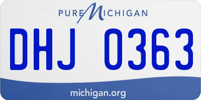 MI license plate DHJ0363