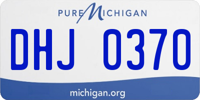 MI license plate DHJ0370