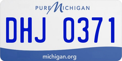 MI license plate DHJ0371