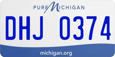 MI license plate DHJ0374