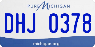 MI license plate DHJ0378