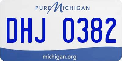 MI license plate DHJ0382