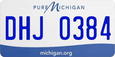 MI license plate DHJ0384