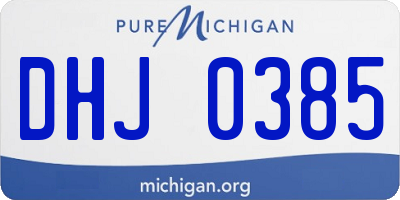 MI license plate DHJ0385