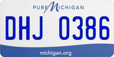 MI license plate DHJ0386