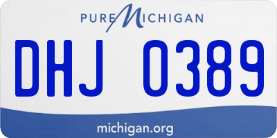 MI license plate DHJ0389