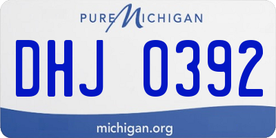 MI license plate DHJ0392