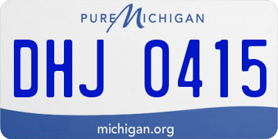 MI license plate DHJ0415