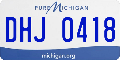 MI license plate DHJ0418
