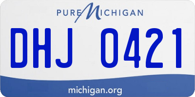 MI license plate DHJ0421