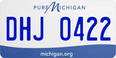 MI license plate DHJ0422