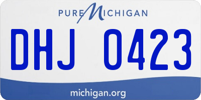 MI license plate DHJ0423