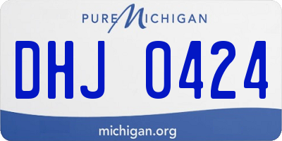 MI license plate DHJ0424