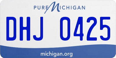 MI license plate DHJ0425
