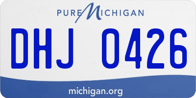 MI license plate DHJ0426