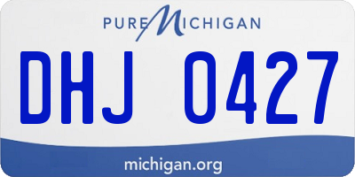 MI license plate DHJ0427