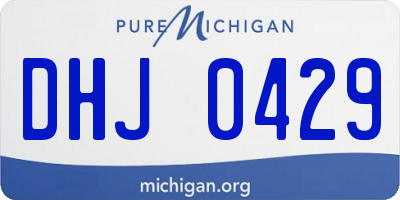 MI license plate DHJ0429