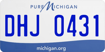 MI license plate DHJ0431