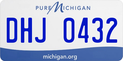 MI license plate DHJ0432