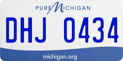 MI license plate DHJ0434