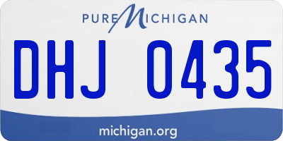 MI license plate DHJ0435