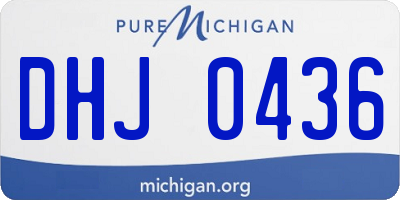 MI license plate DHJ0436