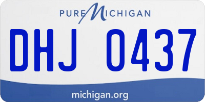 MI license plate DHJ0437