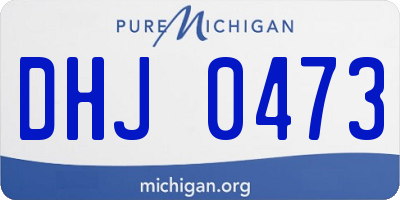 MI license plate DHJ0473
