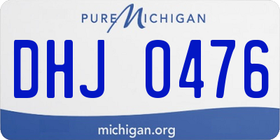 MI license plate DHJ0476
