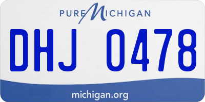 MI license plate DHJ0478