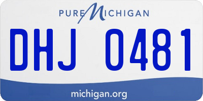 MI license plate DHJ0481