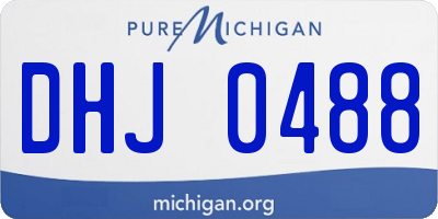 MI license plate DHJ0488