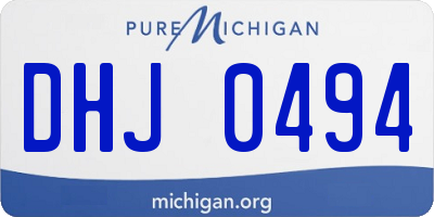 MI license plate DHJ0494