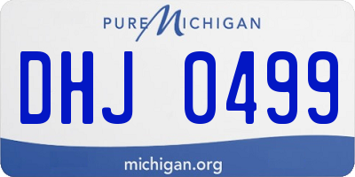 MI license plate DHJ0499