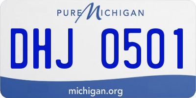 MI license plate DHJ0501