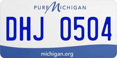MI license plate DHJ0504