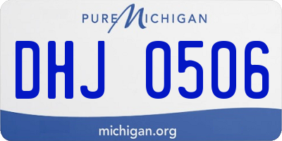 MI license plate DHJ0506