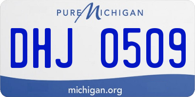 MI license plate DHJ0509