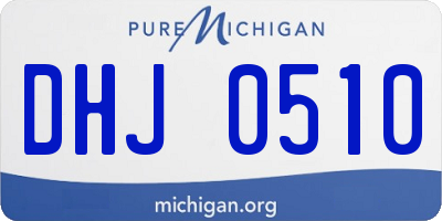 MI license plate DHJ0510
