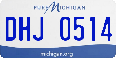 MI license plate DHJ0514